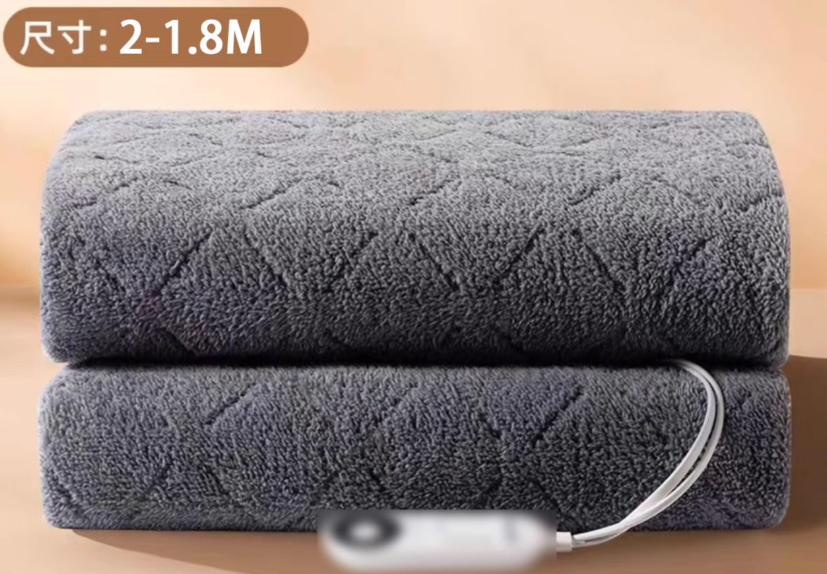 Upgraded Plush Electric Blanket (200×180cm, 110V Dual Control, Washable) — Brand New