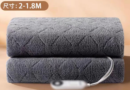 Upgraded Plush Electric Blanket (200×180cm, 110V Dual Control, Washable) — Brand New