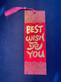 Hand-painted Calligraphy Bookmark with Tassel — “Best Wish 兔 You”